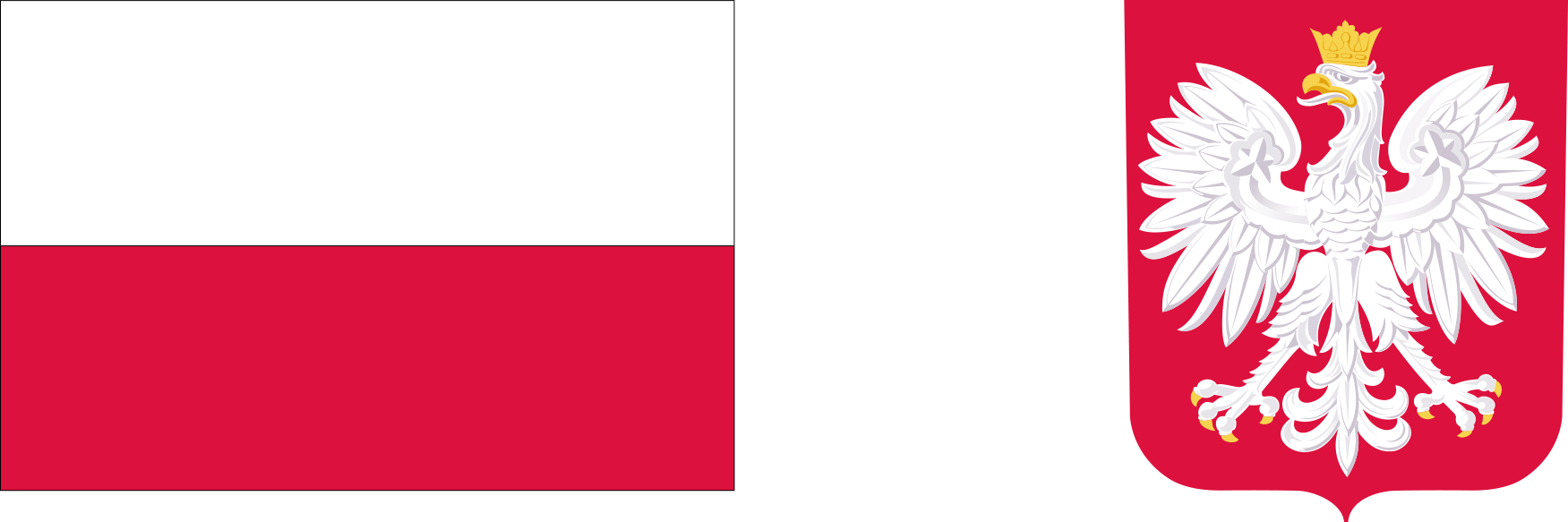 Flaga oraz Godło Rzeczypospolitej Polskiej 